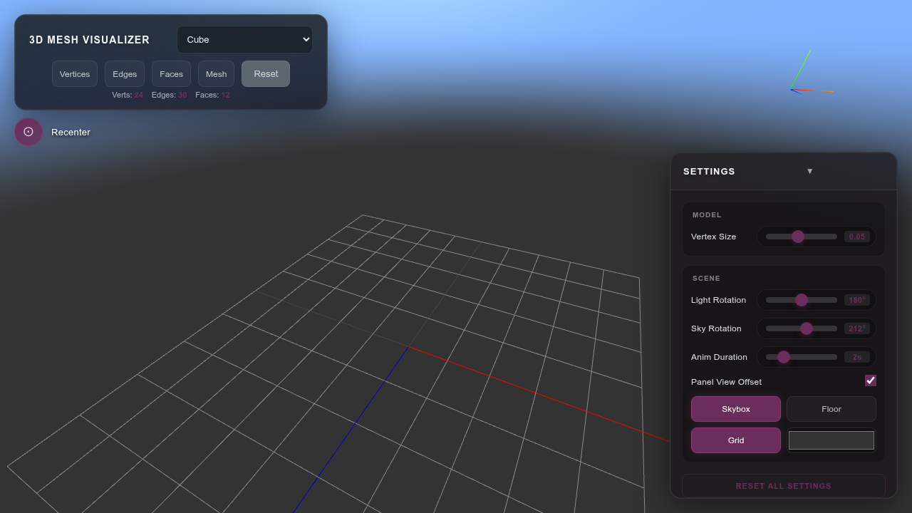 3D Mesh Visualizer